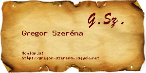 Gregor Szeréna névjegykártya