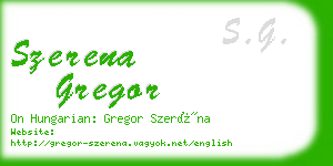 szerena gregor business card